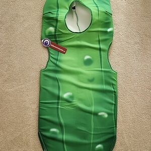 Halloween Green Pickle Costume for Kids XL "A Big Dill"